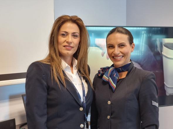 At the Open Day Commander Rositsa Ivanova and Senior Flight Attendant Dana Prikhova gave an interview to BTA about their work